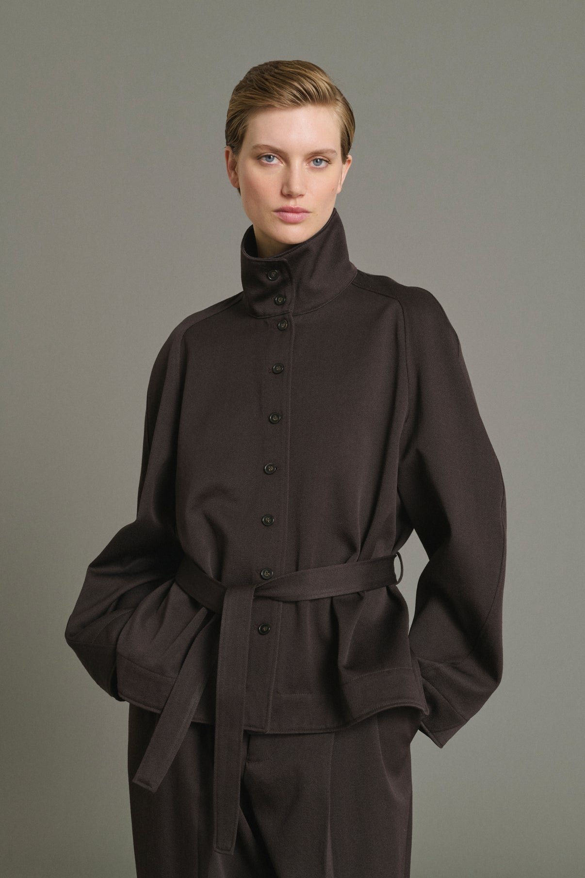 Geode Jacket - Ebony - Wool - Women vue 2