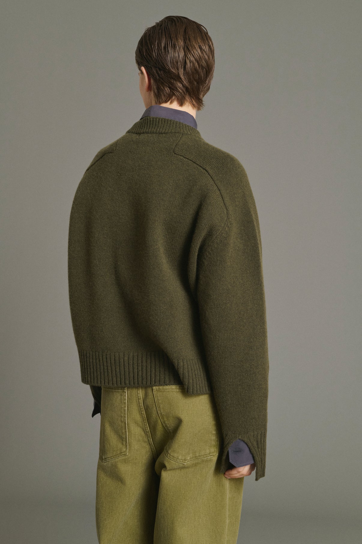 Pullover Will - Khaki Marl - Merino Wool - Women vue 4