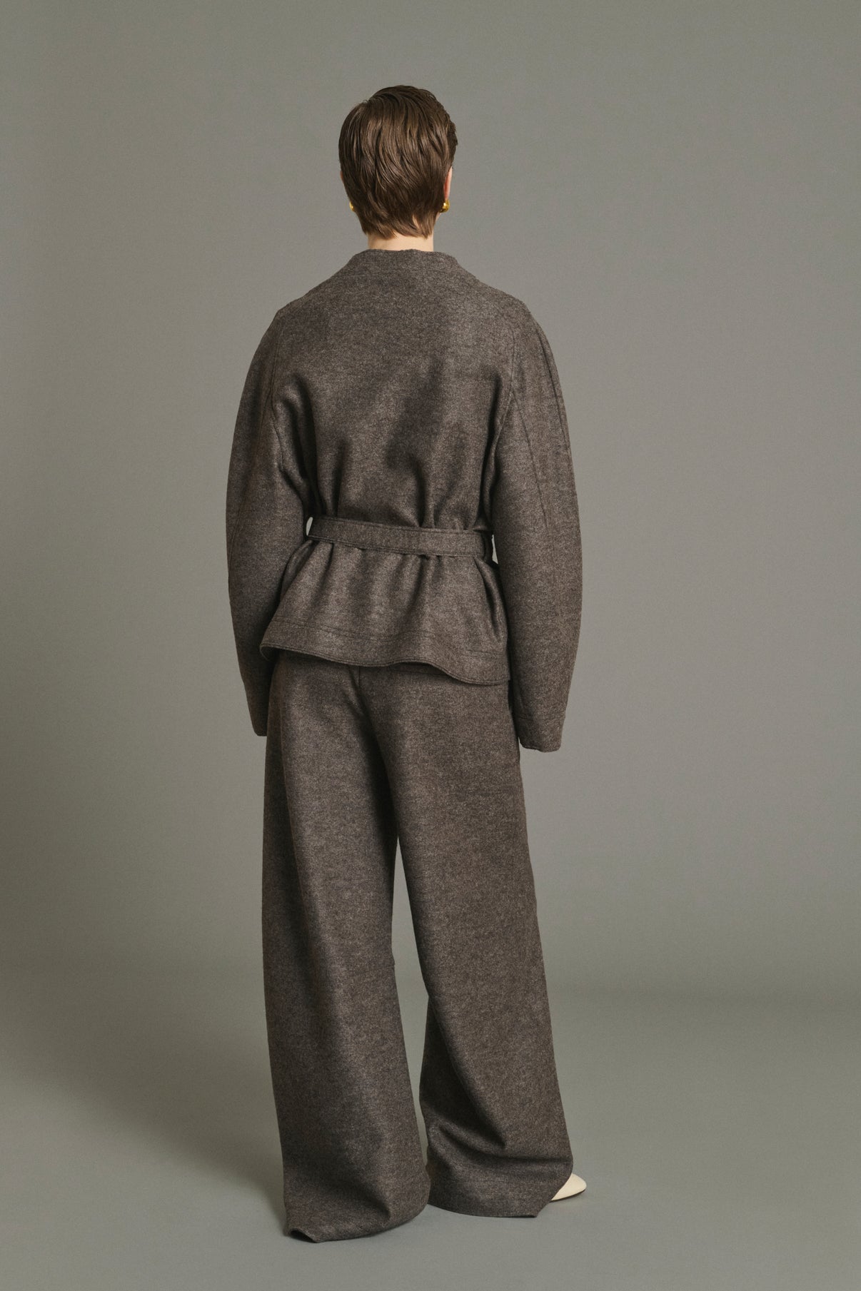 Veste Theia - Taupe Chiné - Laine - Femme vue 4