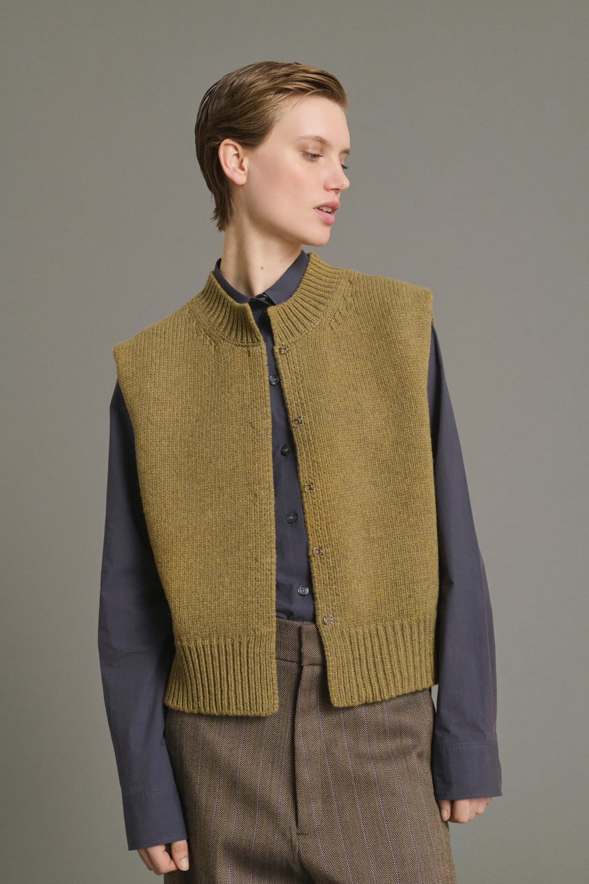 Cardigan Kalyanee - Tilleul - Laine - Femme vue 3