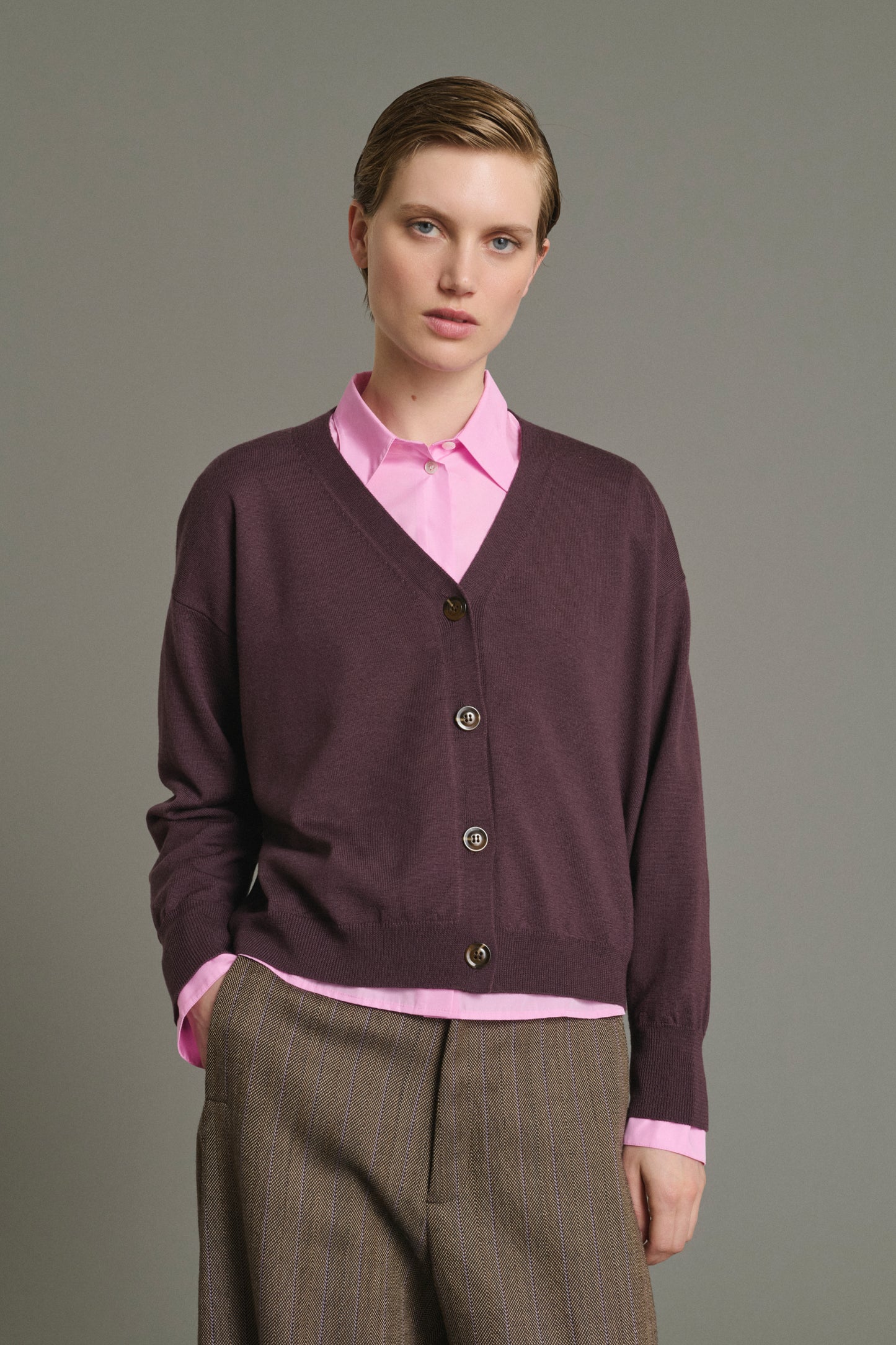 Cardigan Idem - Figue - Laine Mérinos - Femme