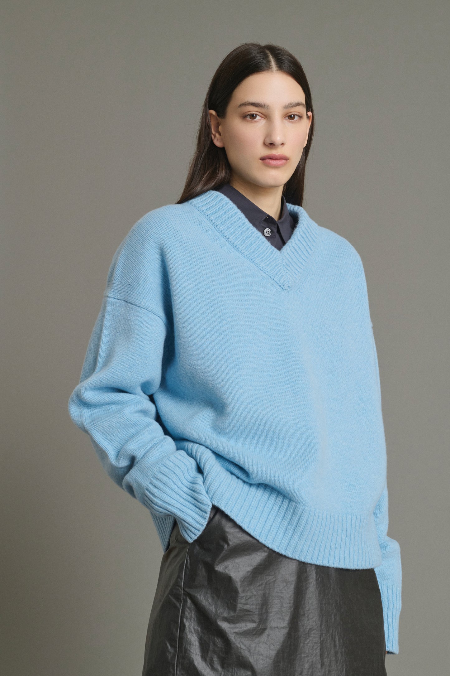 Pull Julie - Bleu Clair - Laine Mérinos - Femme