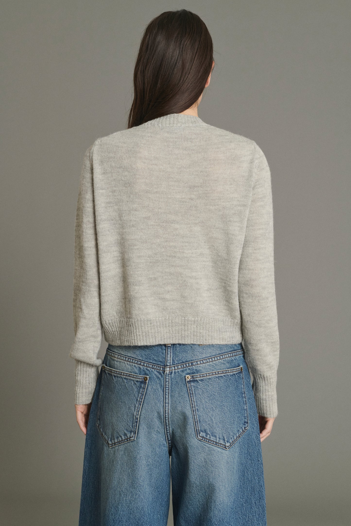 Cardigan Griffith - Gris Clair Chiné - Laine - Femme