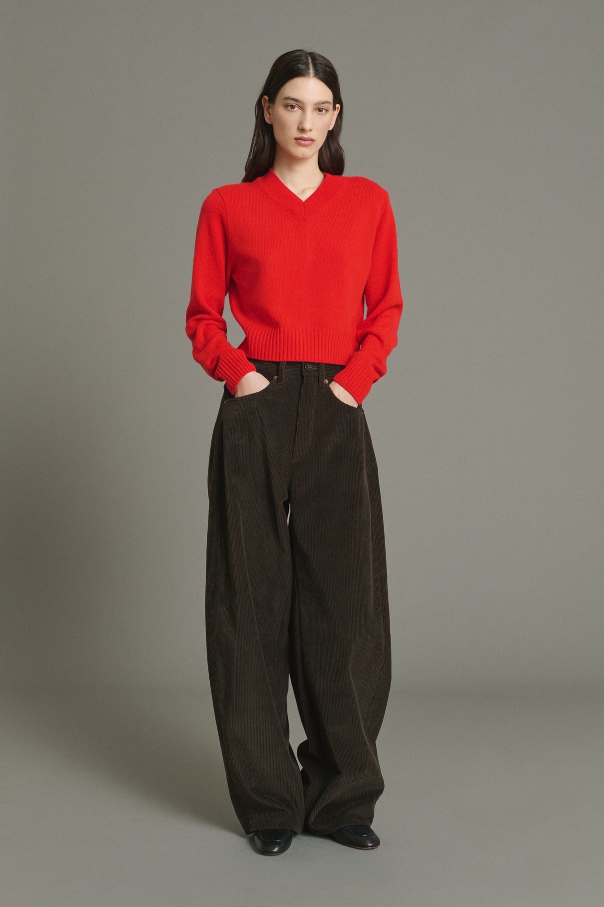 Pantalon Gunther - Marron Foncé - Coton - Femme vue 1