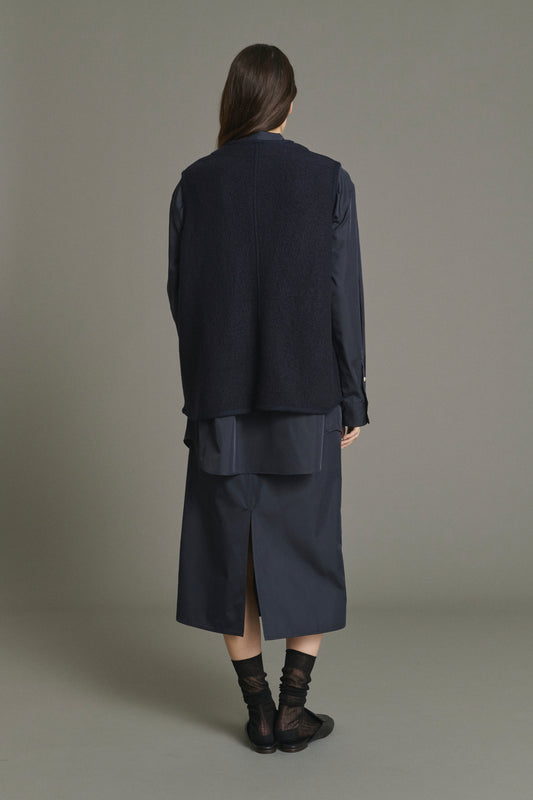 Veste Chicago - Navy Laine Bouillie Femme - Soeur