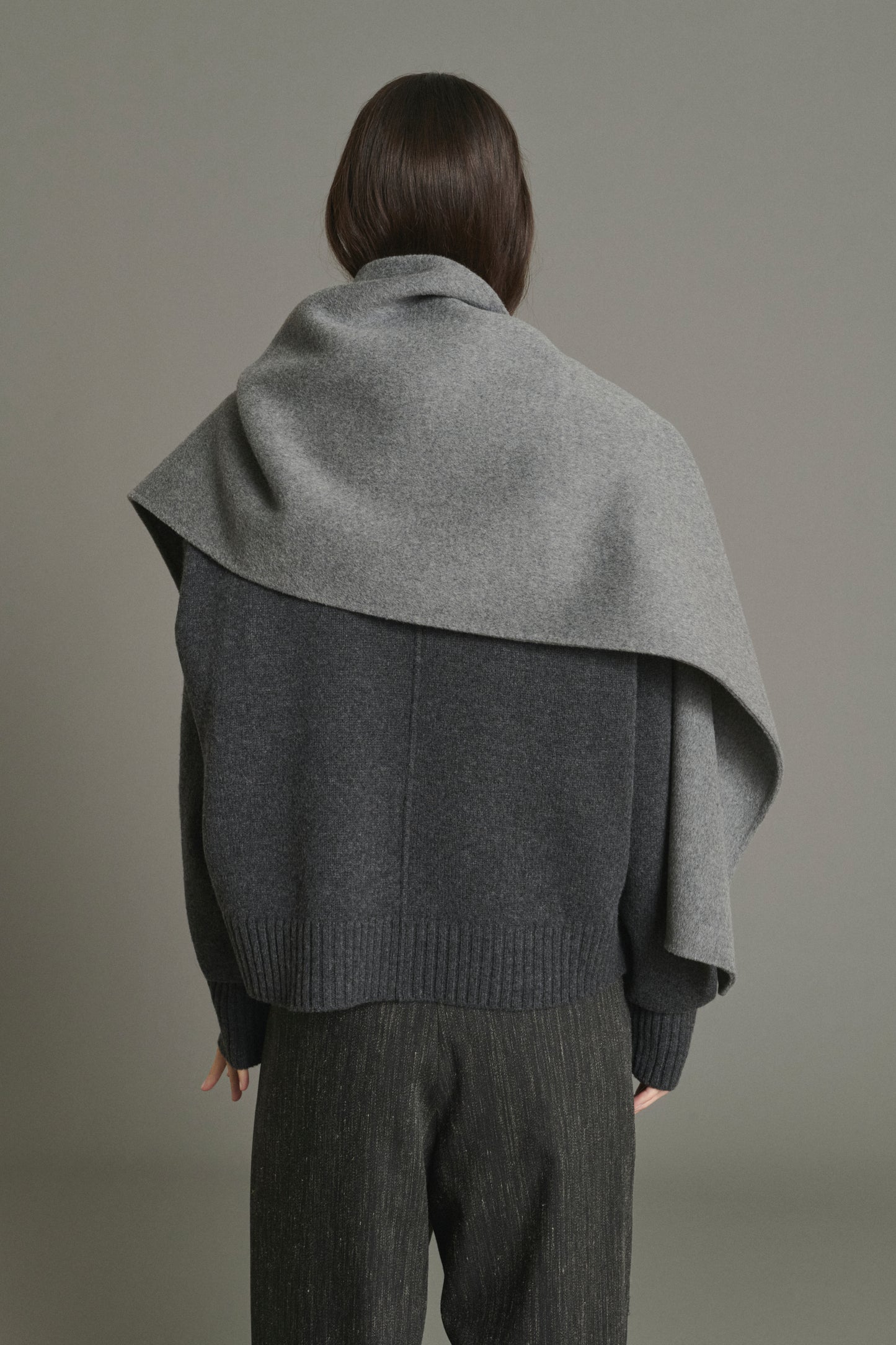 Cape Lisette - Gris Clair - Laine - Femme