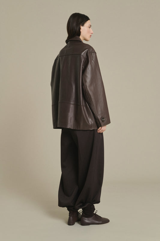 Veste Vincenzo - Taupe Cuir Lisse Femme - Soeur