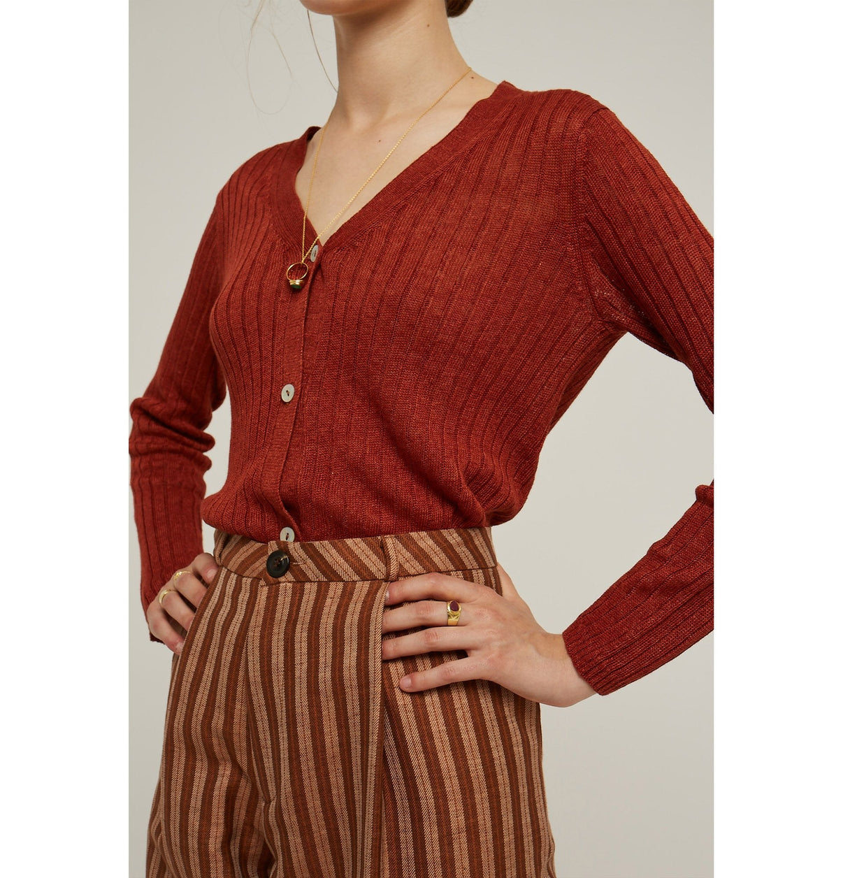 Cardigan FIBRE VERT vue 2