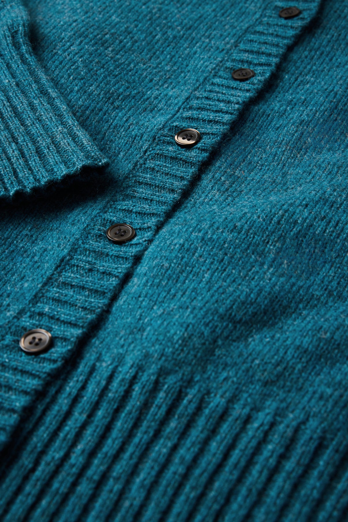 Cardigan Fugu - Bleu Persan - Laine Mérinos - Femme vue 6