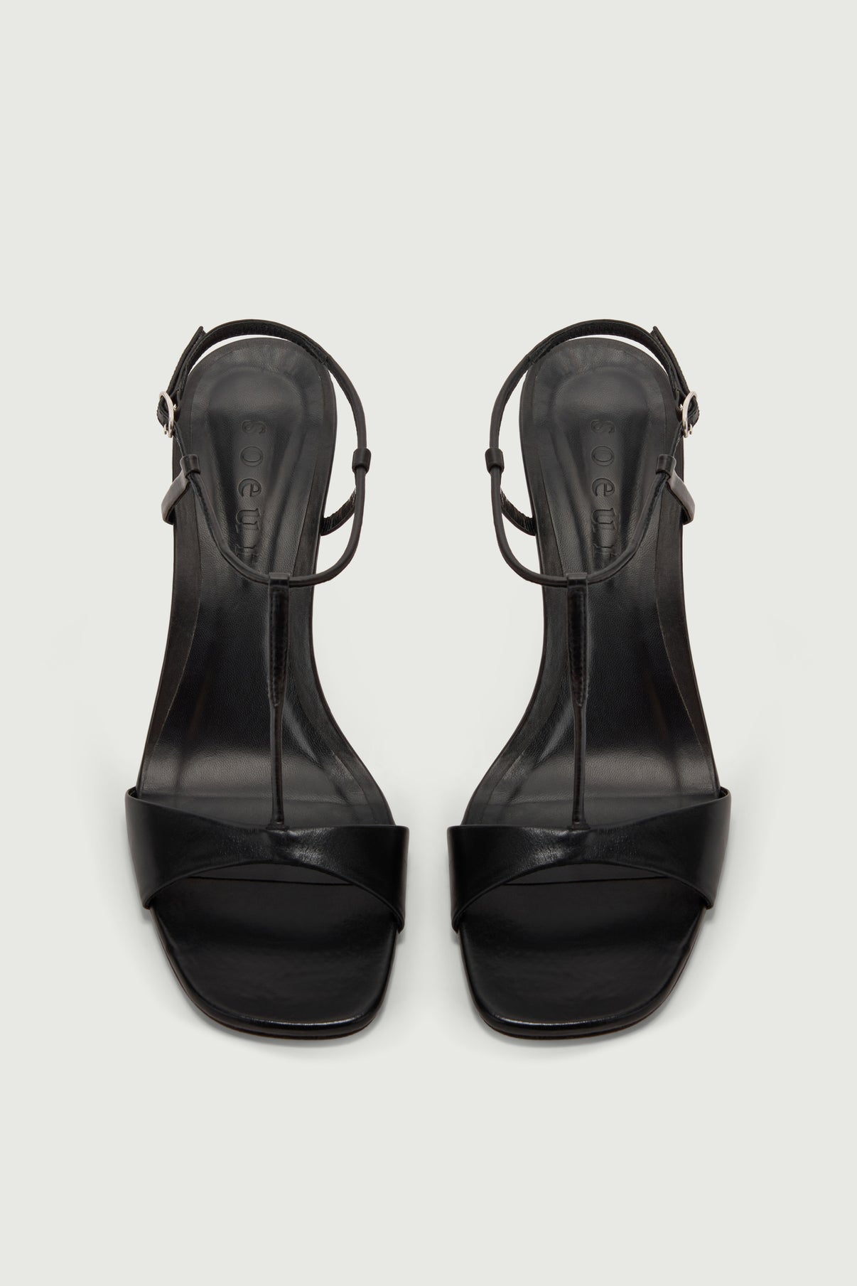 Sandales Cecilie - Noir Cuir à Talon - Soeur vue 5