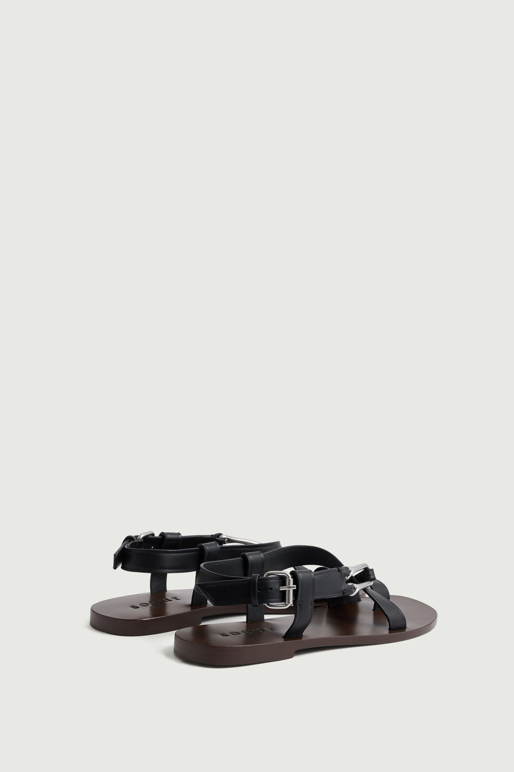 Sandales Cordoue - Noir - Cuir - Femme vue 3