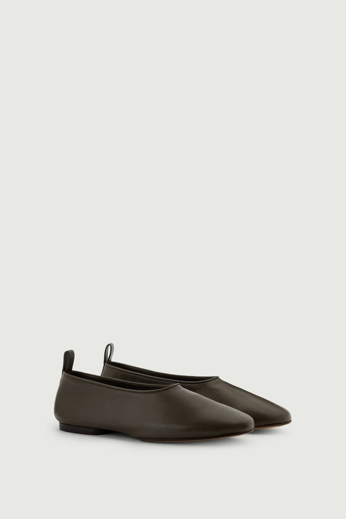 Ballerines Bala - Kaki Foncé - Cuir - Femme vue 2