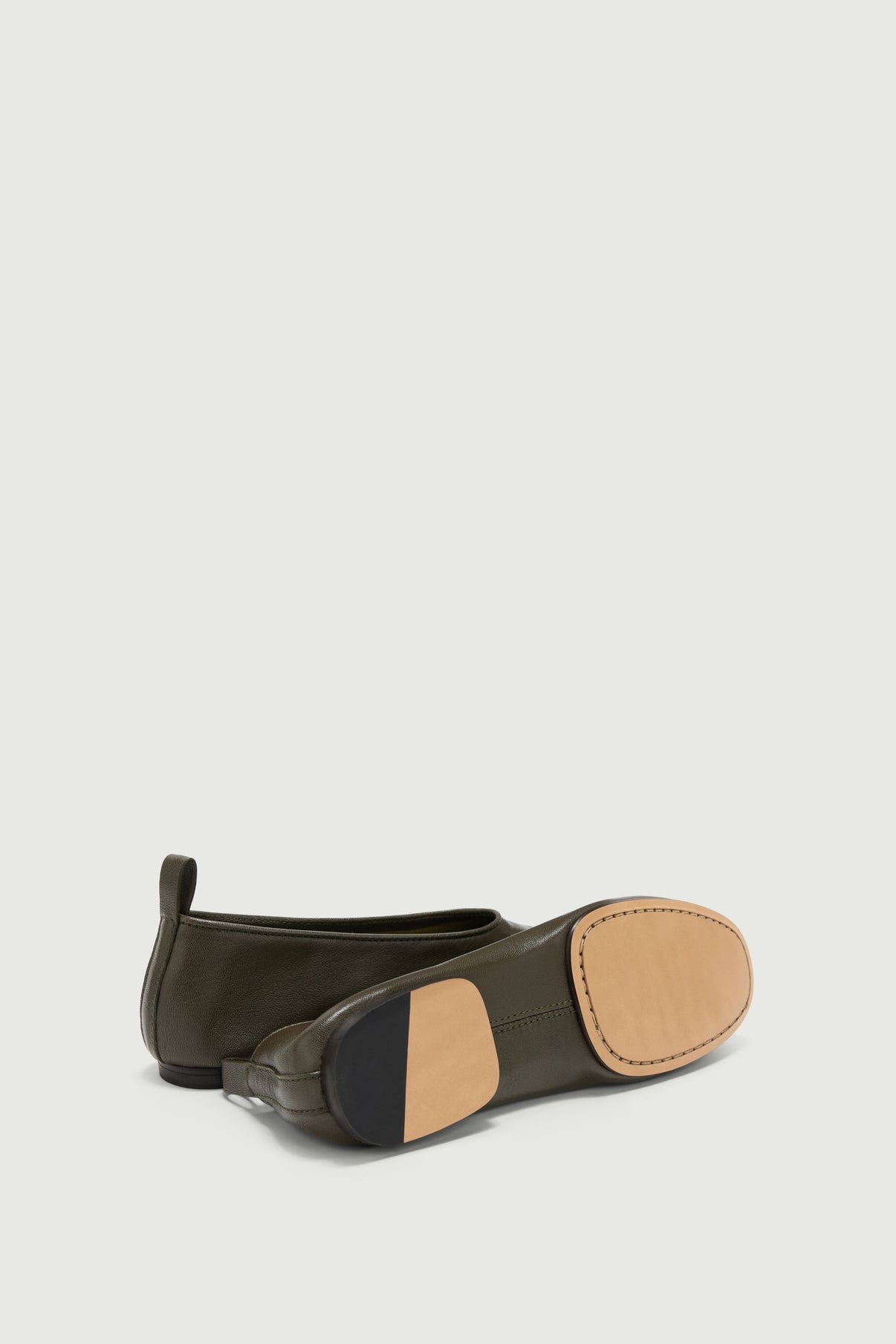 Ballerines Bala - Kaki Foncé - Cuir - Femme vue 4