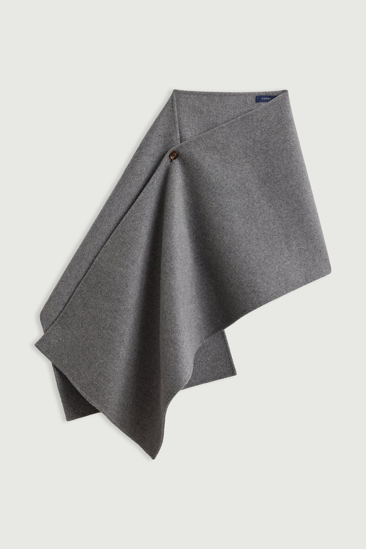 Cape Lisette - Gris Clair - Laine - Femme vue 2