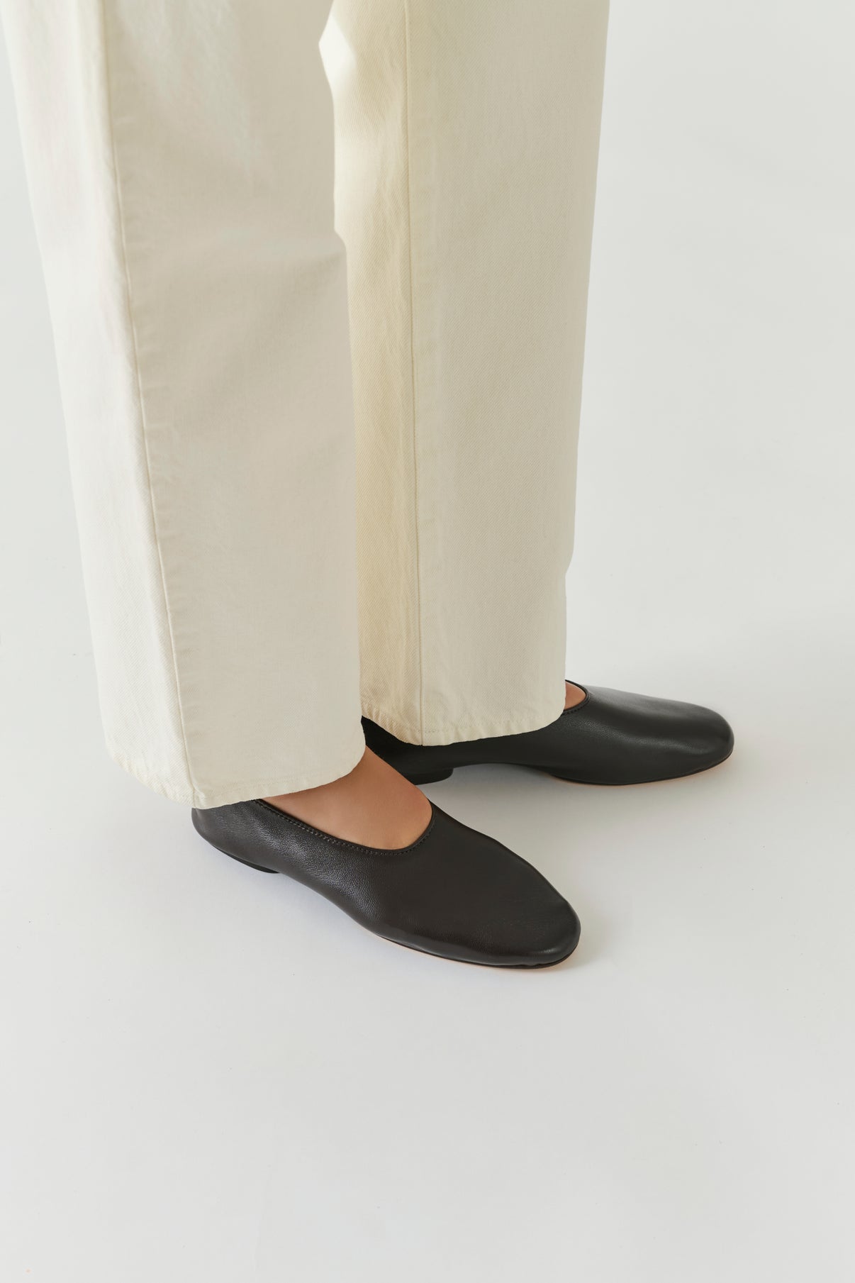 Ballerines Bala - Ébène - Cuir - Femme vue 2