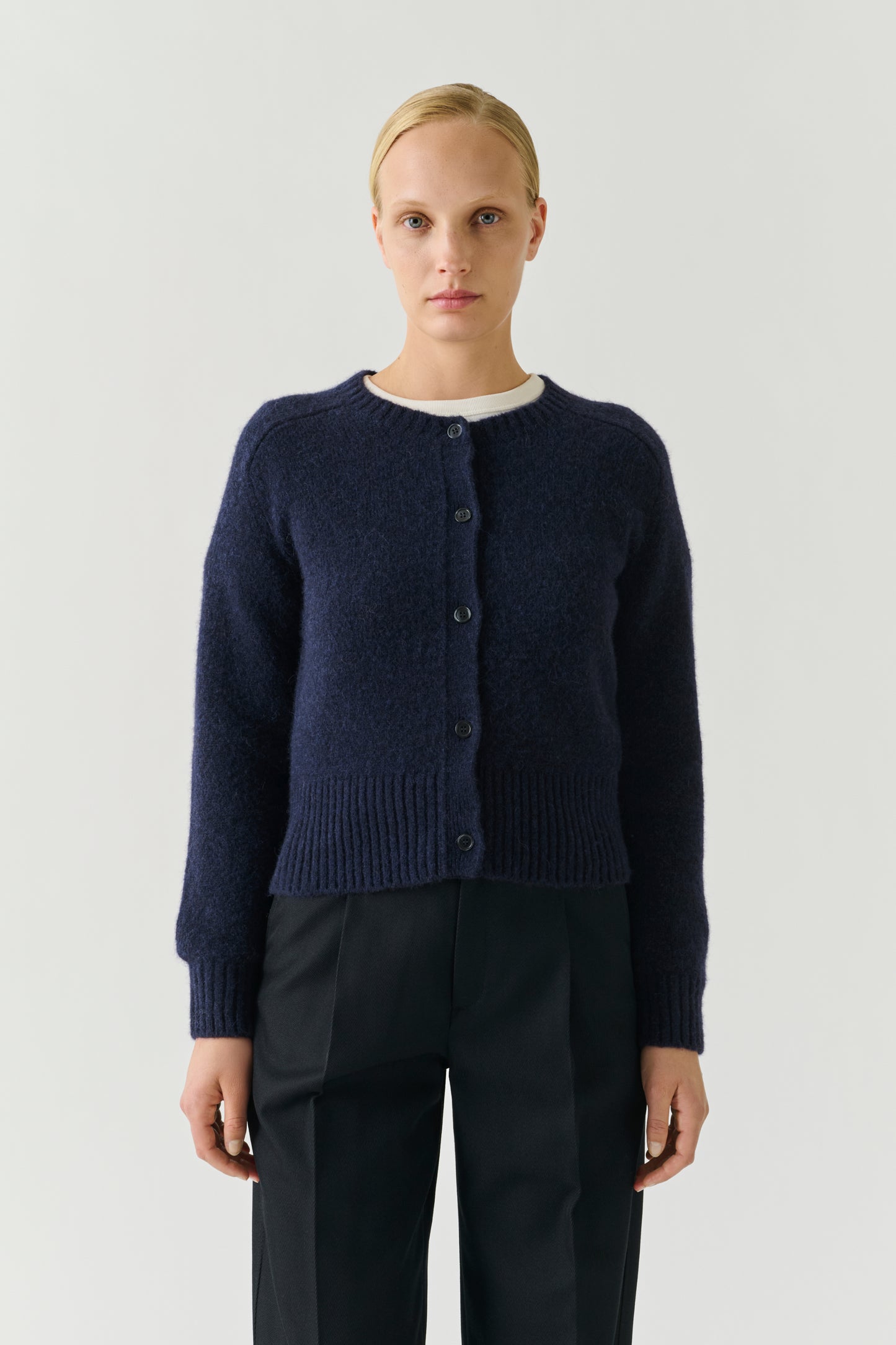 Cardigan Lyne - Navy - Laine - Femme