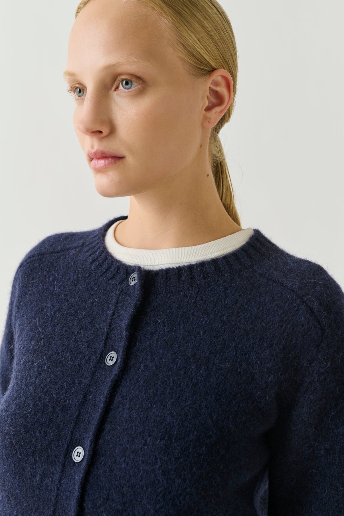 Cardigan Lyne - Navy - Laine - Femme vue 3