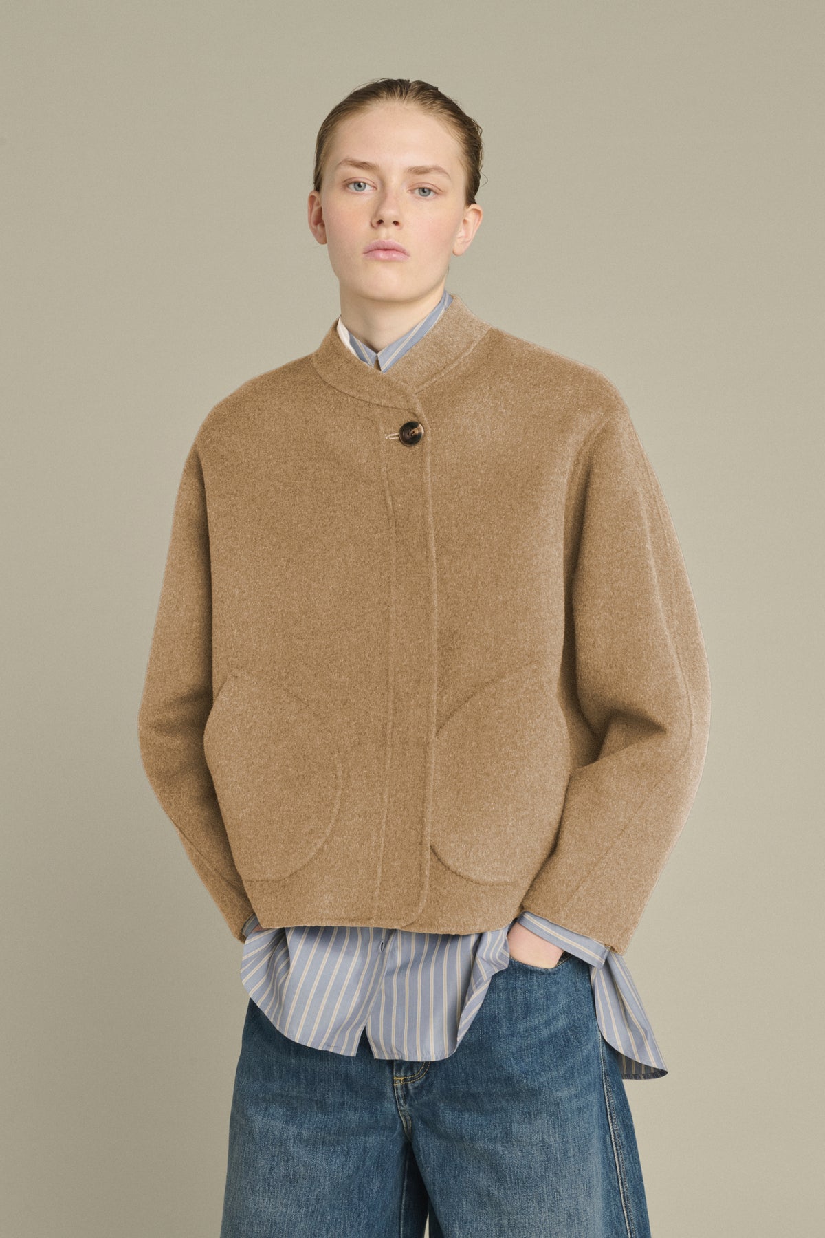 Manteau Windsor - Camel Chiné - Laine - Femme