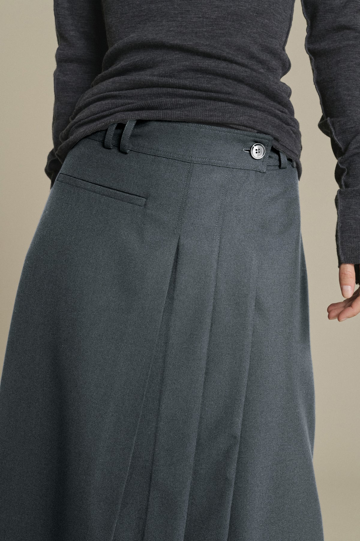 Jupe Varna- Gris Chiné - Femme vue 3