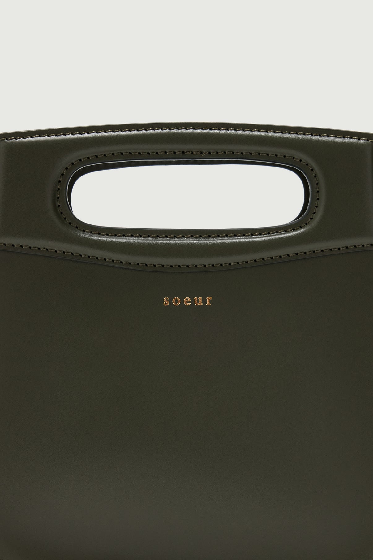 Sac Cheri Mini - Vert Militaire - Cuir - Femme vue 3