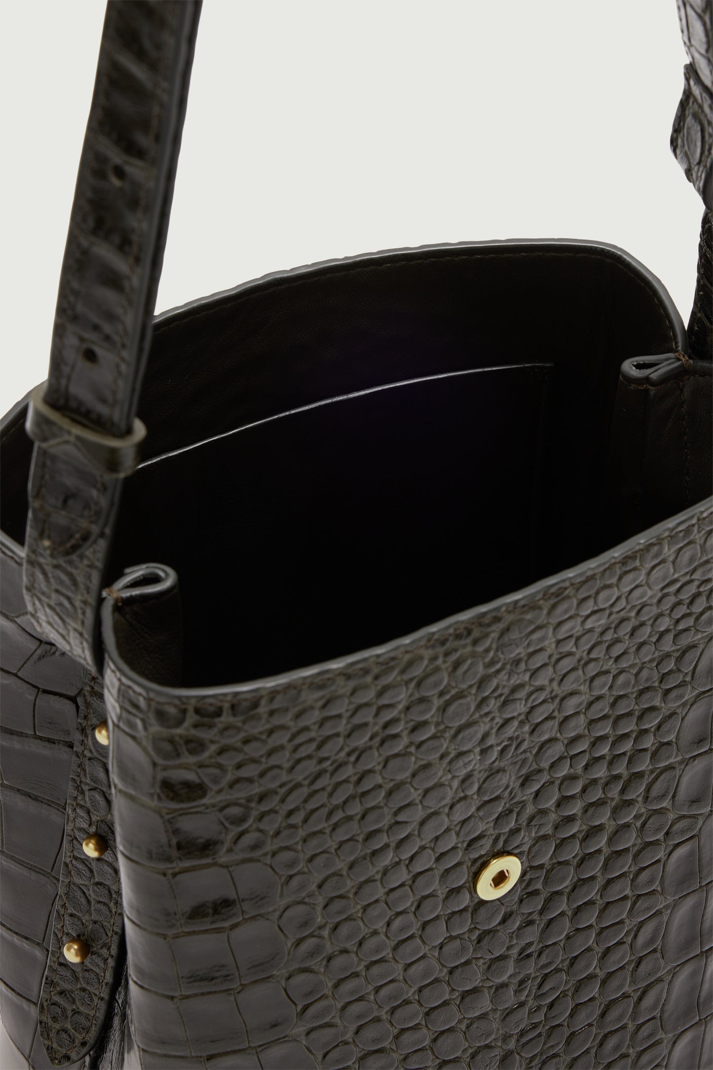 Sac Bello Mini - Vert Olive - Cuir - Femme