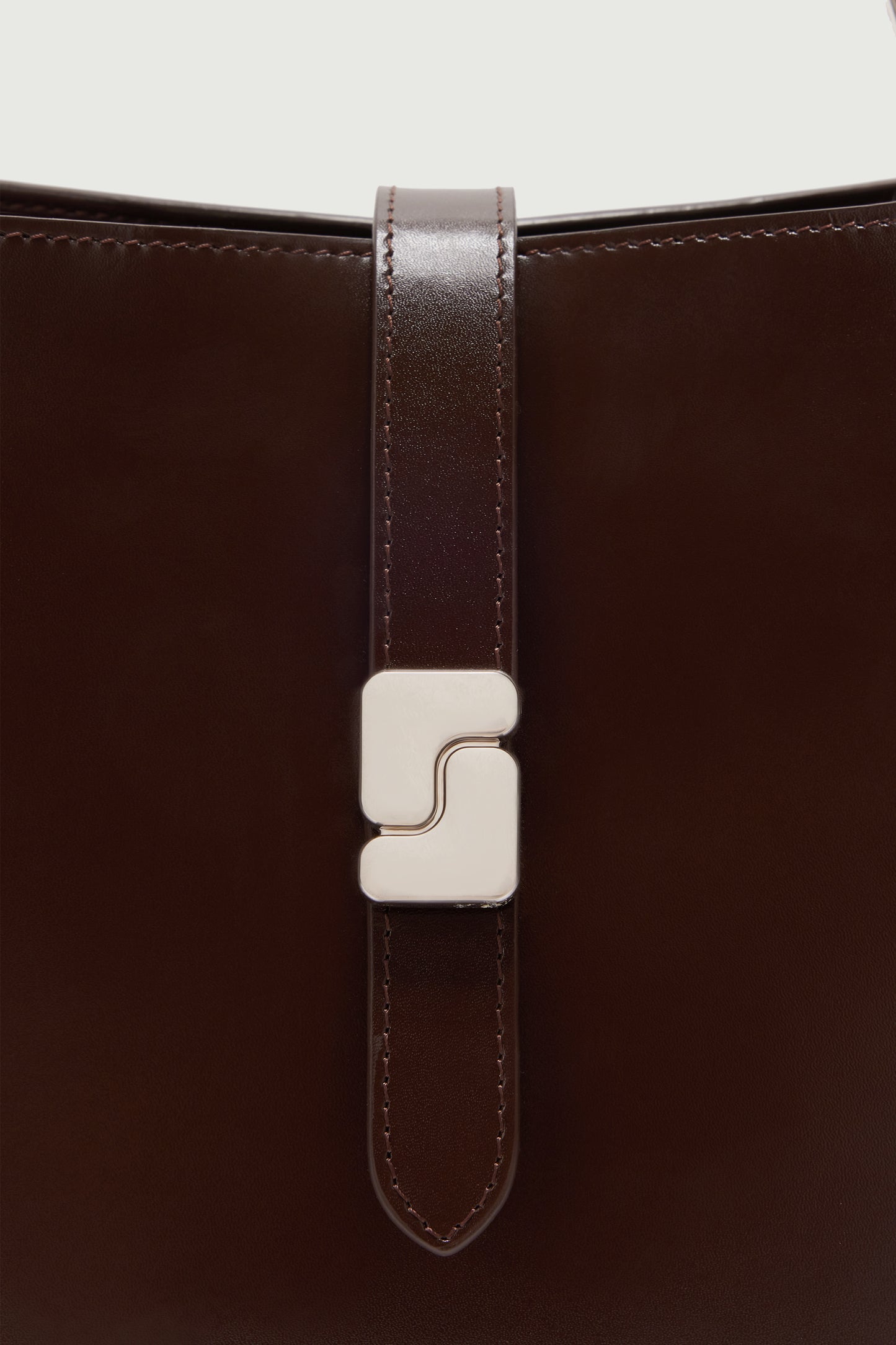 Sac Bello Mini - Marron Chaud - Cuir - Femme