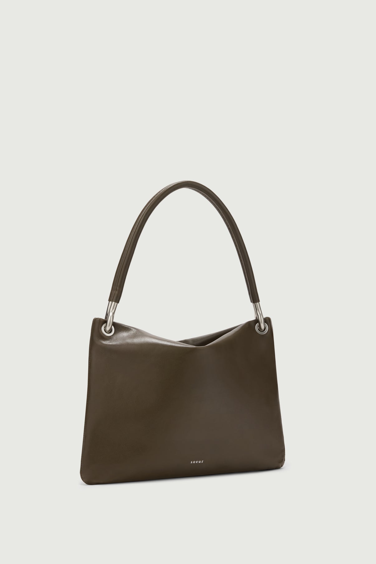 Cabas Gia Mini - Kaki - Cuir - Femme vue 2