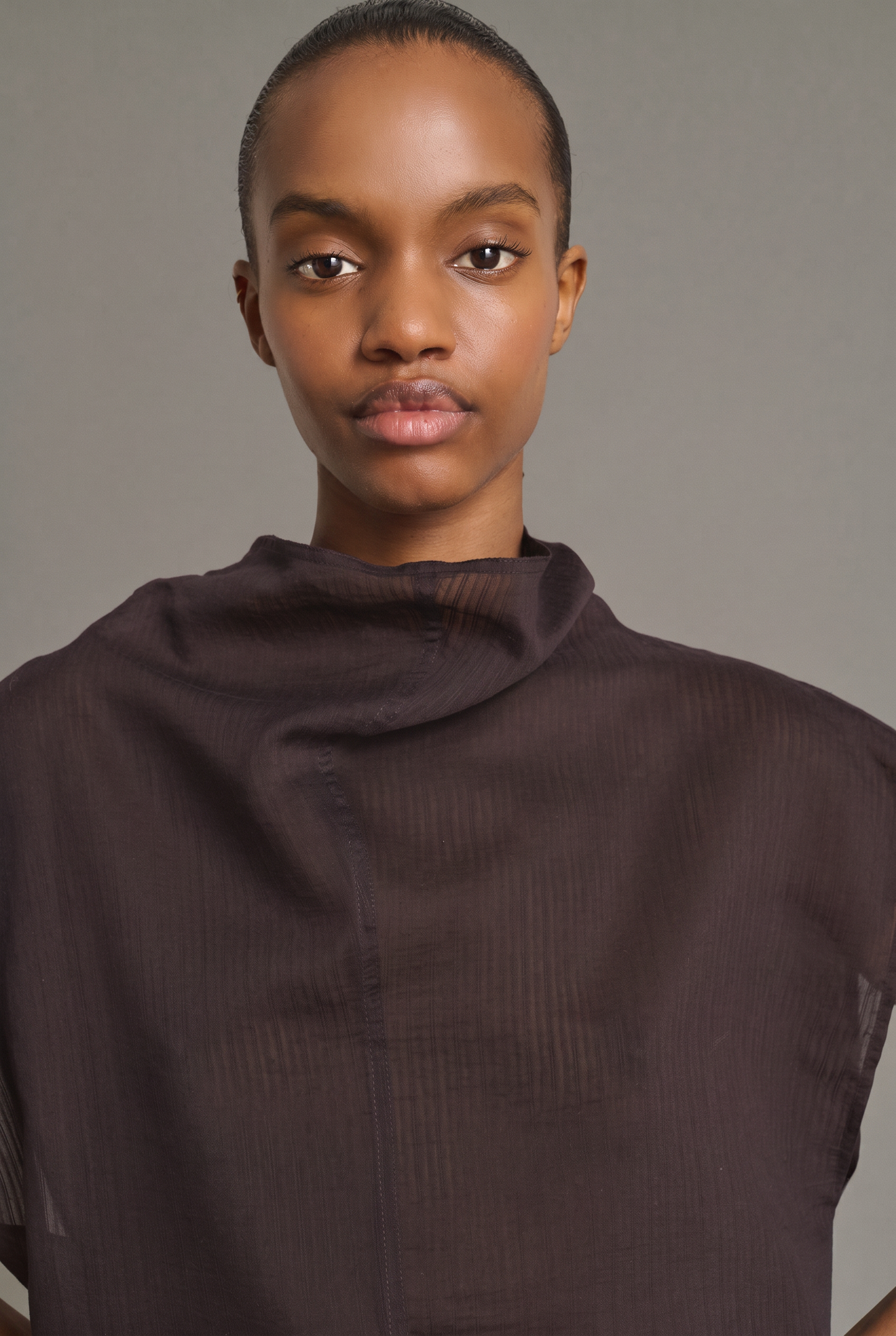 Blouse Izumi - Figue/Marron Coton biologique Sans Manches - Soeur